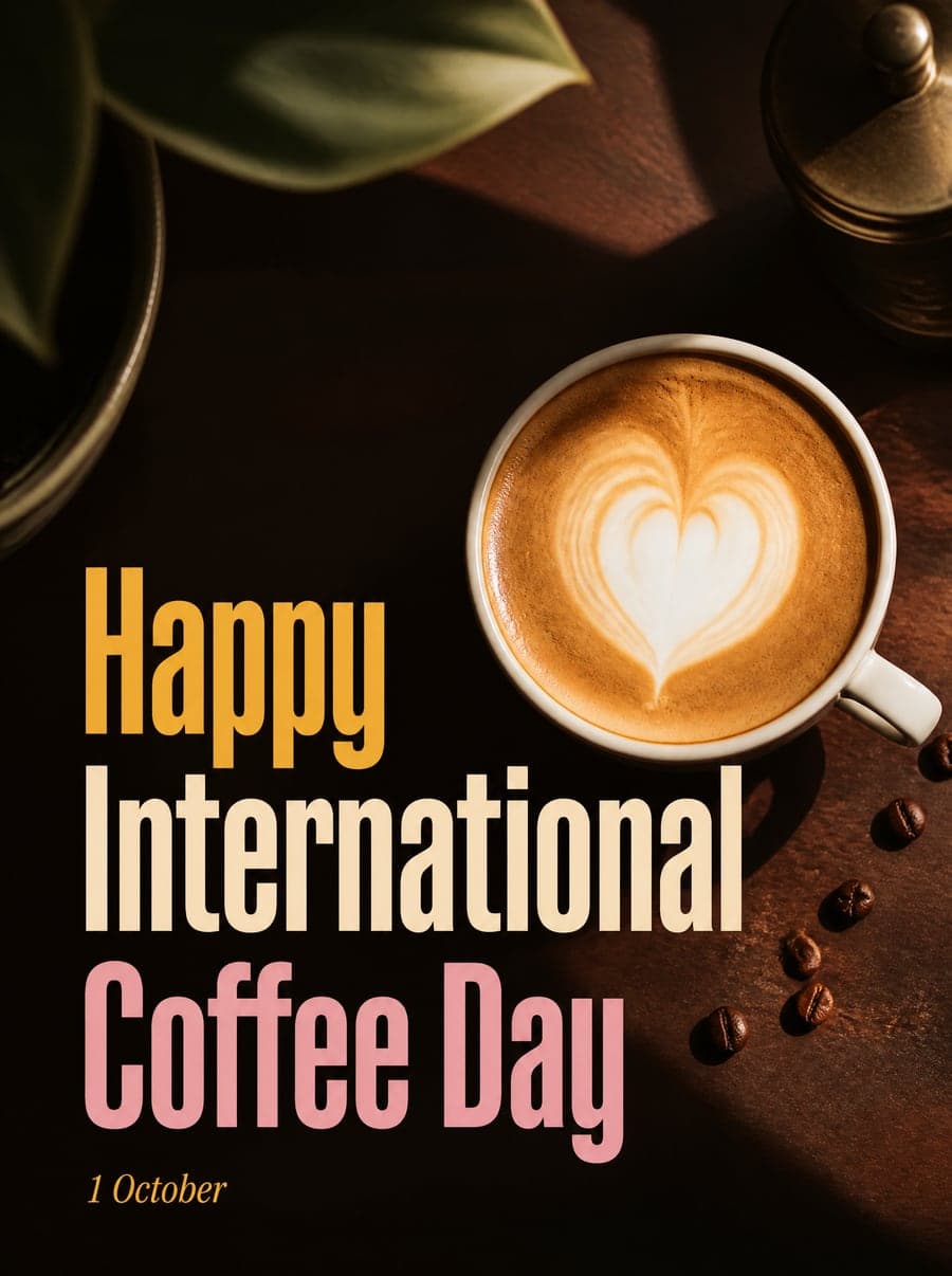 Social media post Hulby made for a café: coffee day