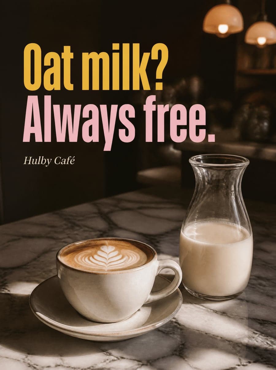 Social media post Hulby made for a café: oat