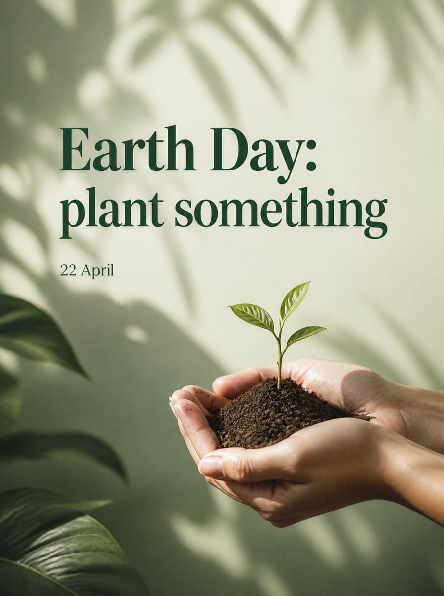 Social media post made with Hulby: fern earthday