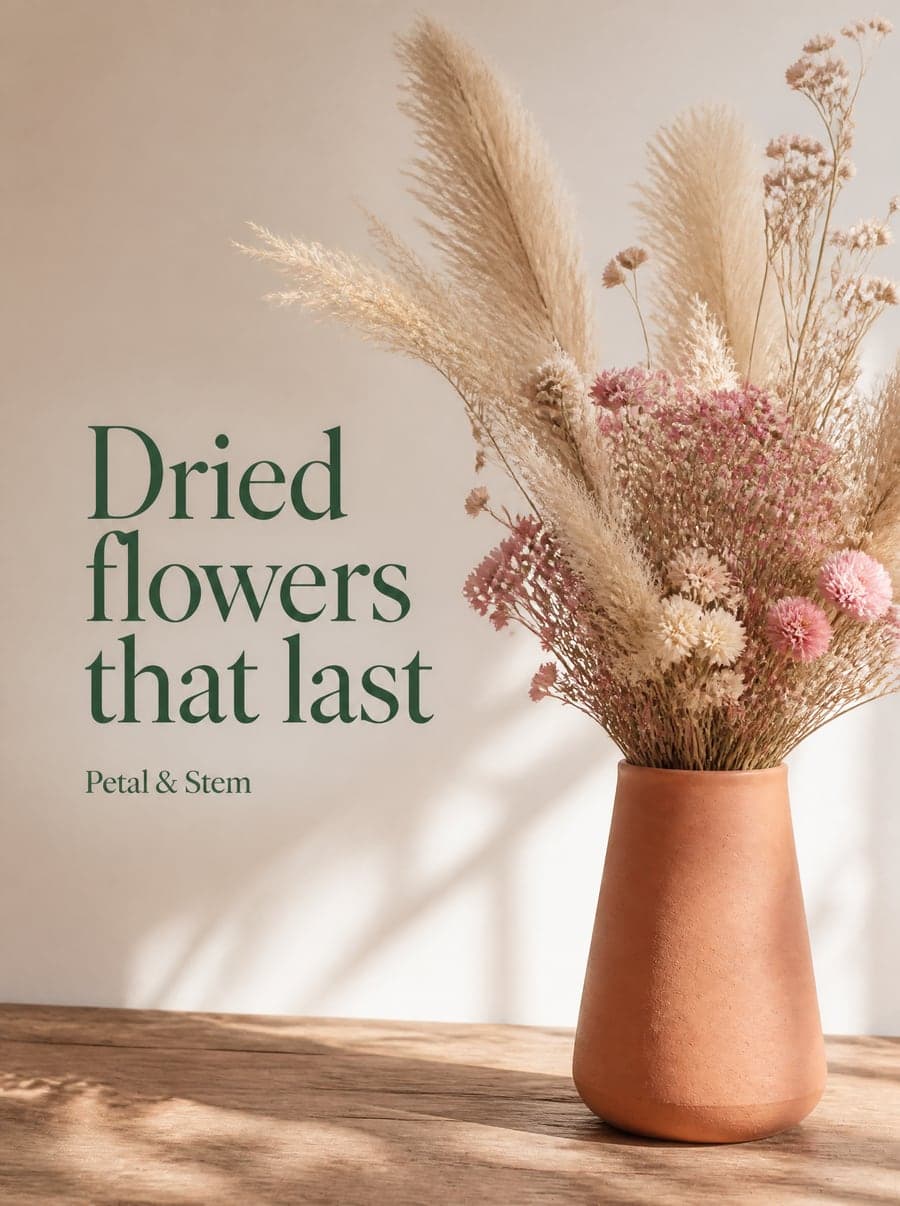 Social media post Hulby made for a florist: dried