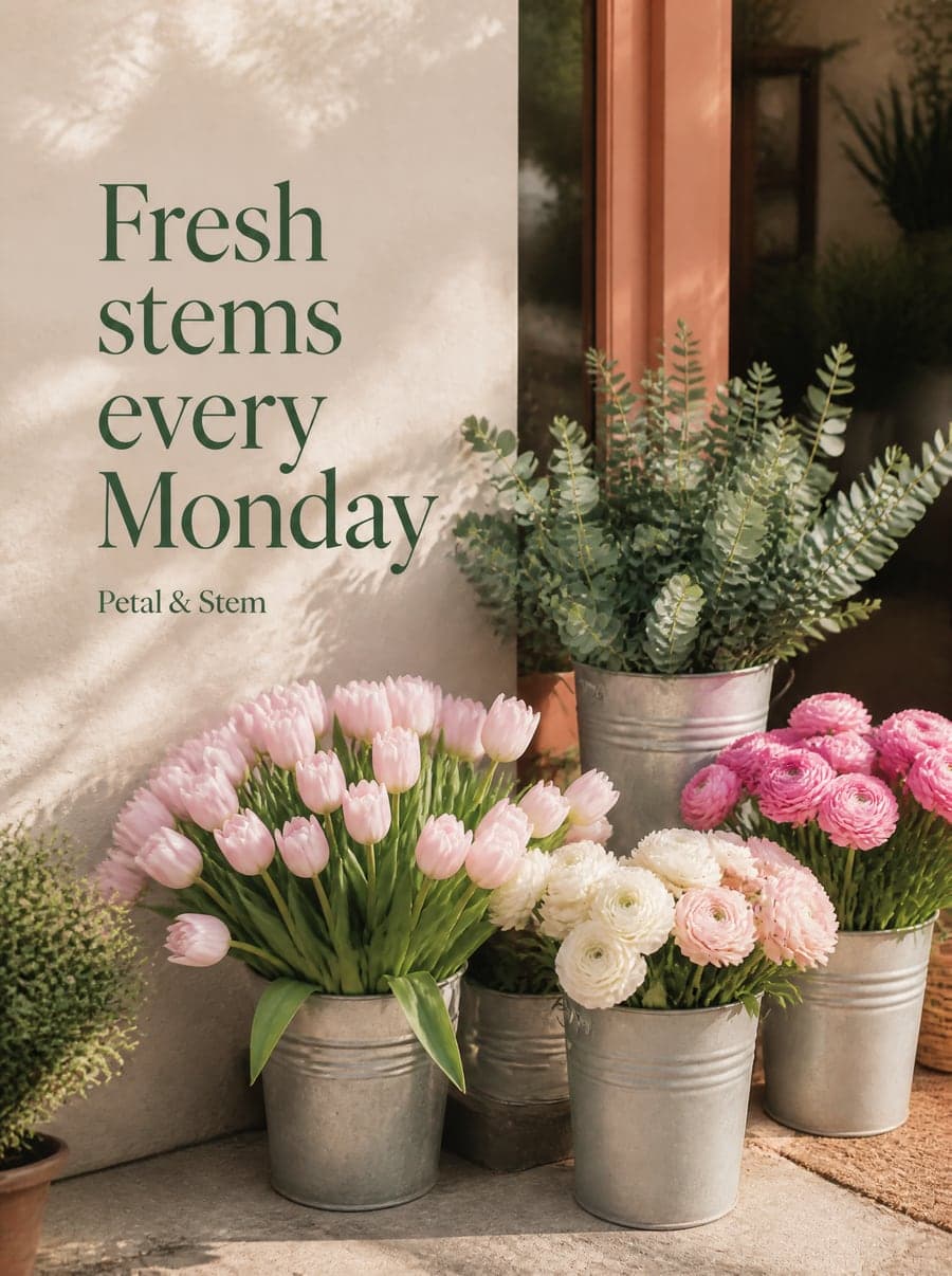 Social media post Hulby made for a florist: monday