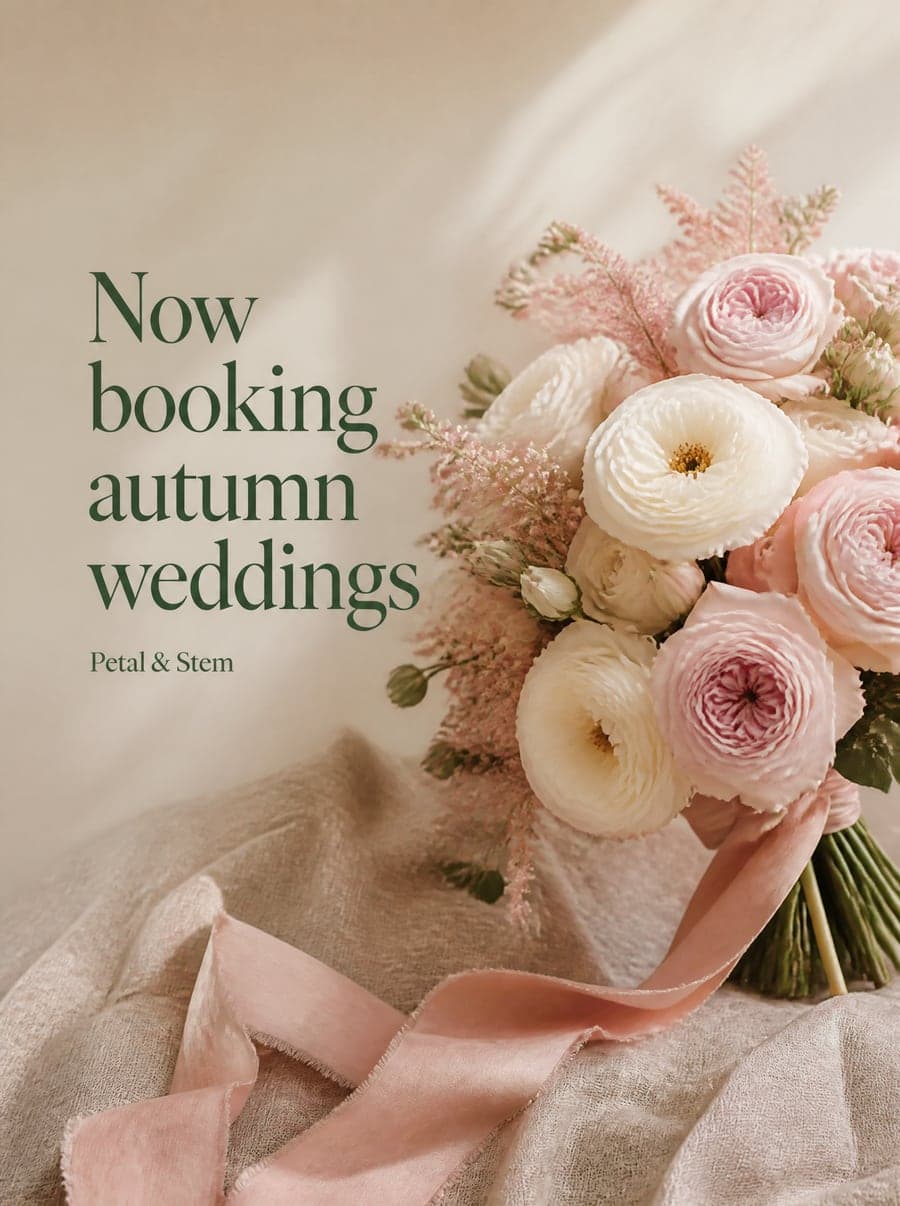Social media post Hulby made for a florist: wedding