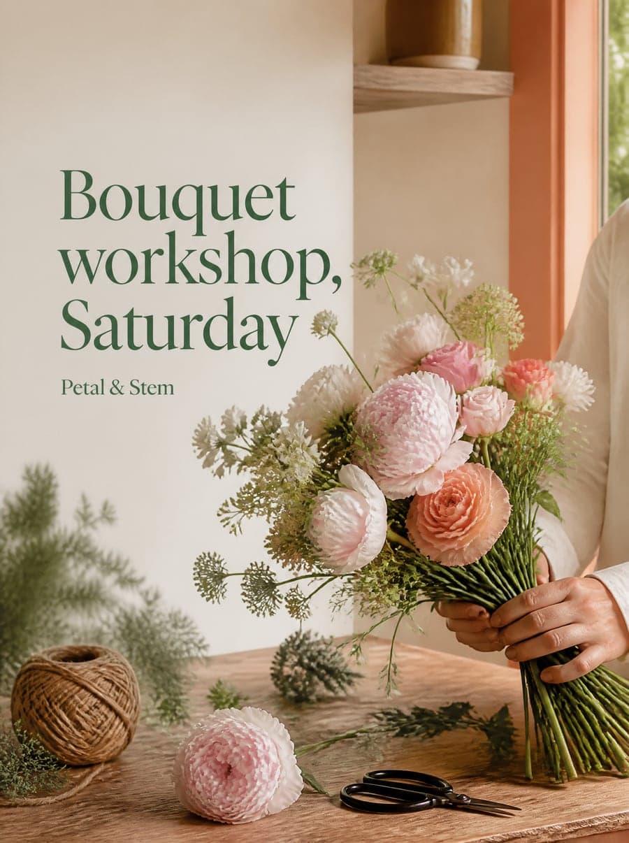 Social media post Hulby made for a florist: workshop