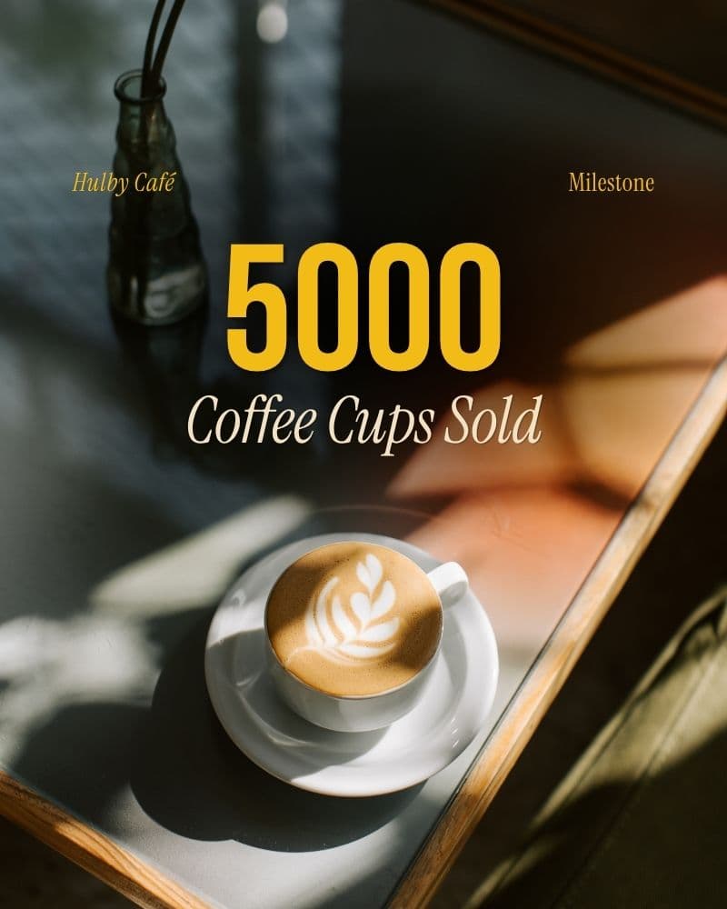 Social media post made with Hulby: coffee 5000