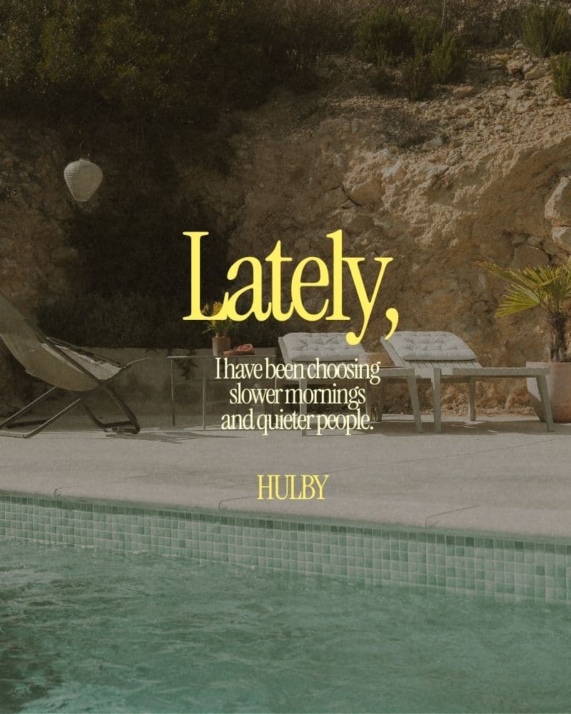 Social media post made with Hulby: lately