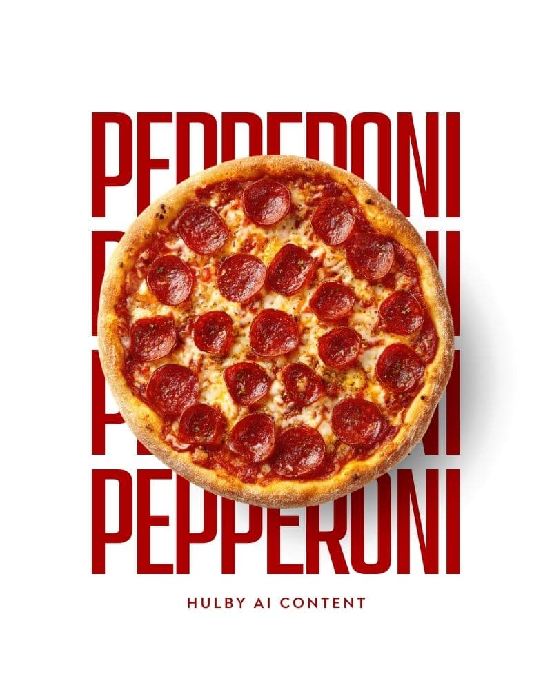 Social media post made with Hulby: pepperoni