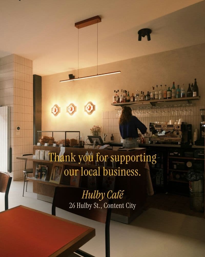 Social media post made with Hulby: thank you